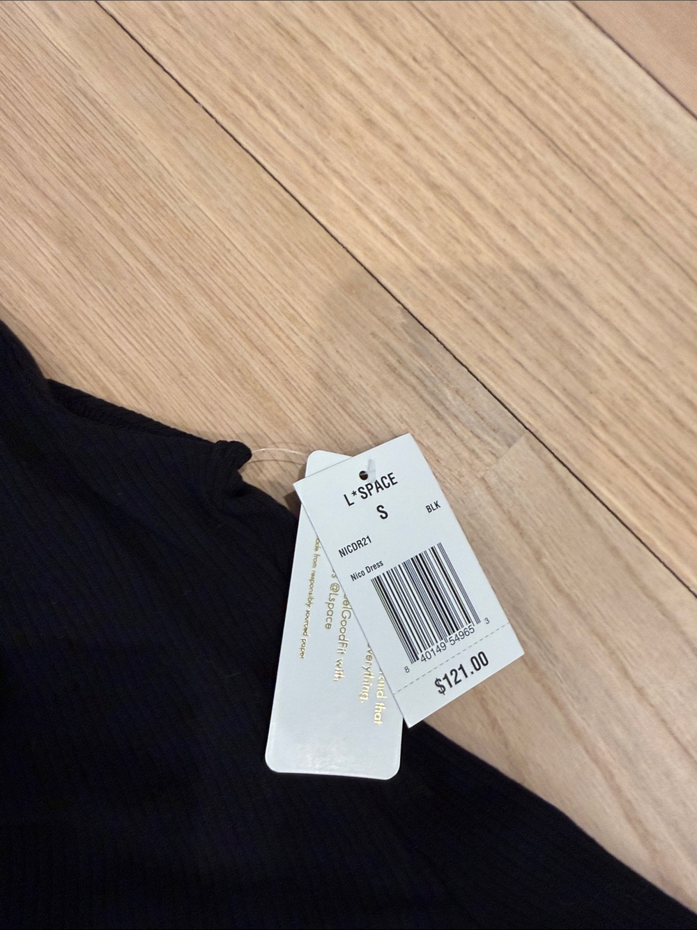 L*Space Nico Dress Black Sleeveless Maxi - Picture 3 of 3
